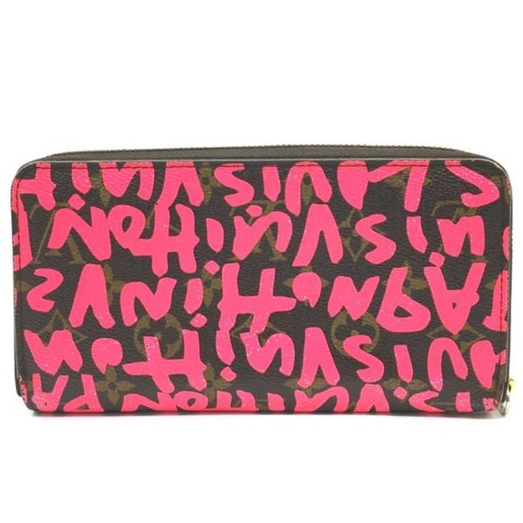 Louis Vuitton #43509 Monogram Pink Graffiti Zippy Large Long Zip Around Organize - Picture 3 of 11
